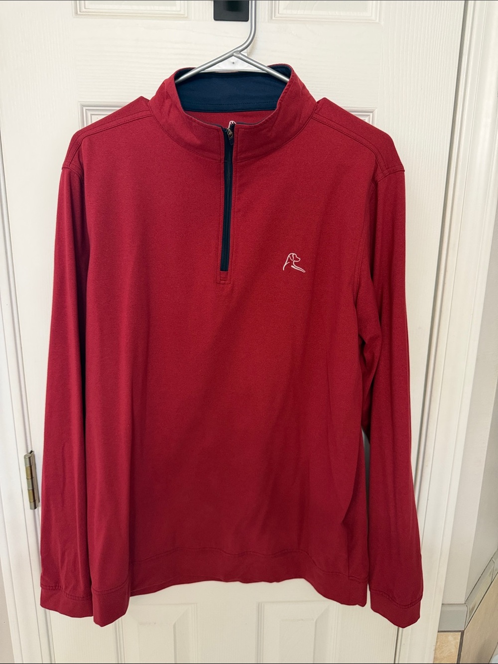 Rhoback Men's Red Quarter-Zip Lightweight Shirt Jacket